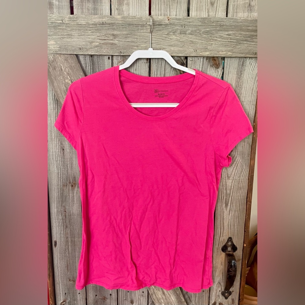 No Boundaries Hot Pink Short Sleeve Tee